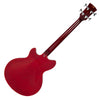 Vintage REVO Series 'Supreme' Semi-Acoustic Bass Guitar ~ Cherry Red