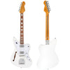 Vintage REVO Series 'Surfmaster' Thinline Twin Electric Guitar ~ Arctic White