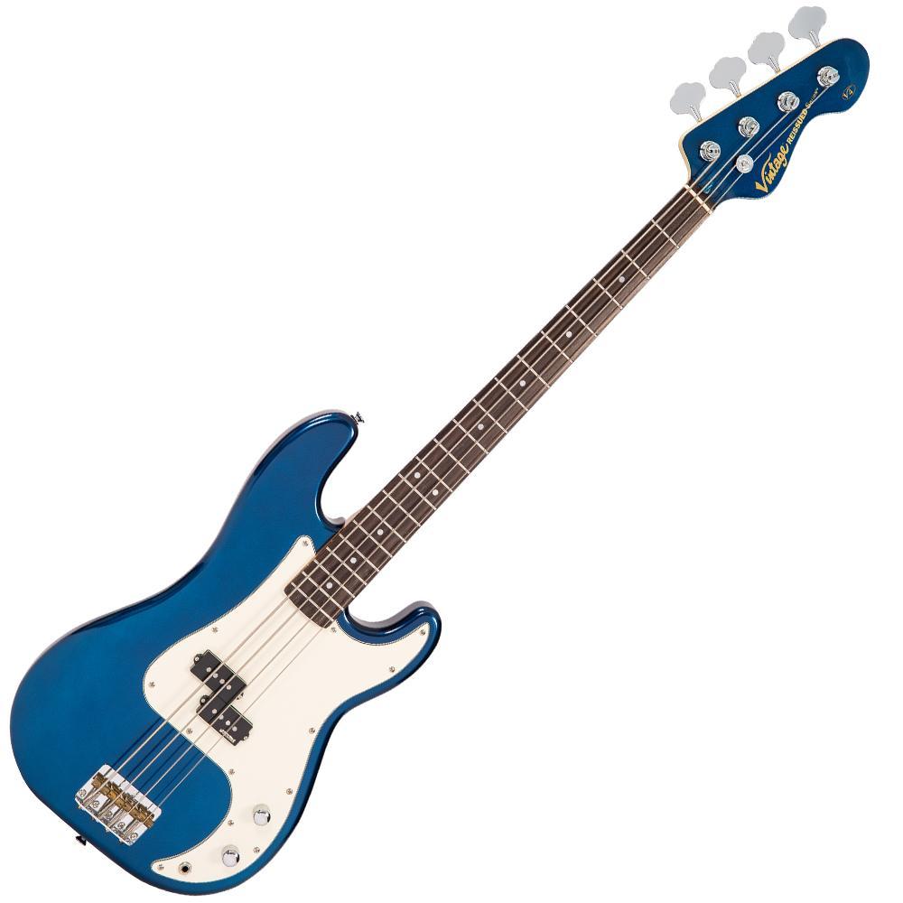 bass gear Vintage V4 Reissued Bass Guitar ~ Bayview Blue – Vintage Guitars