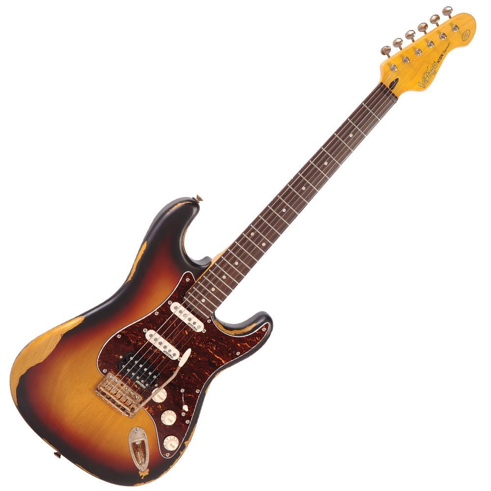 Guitarra elétrica vintage V6H ICON ~ Tabaco envelhecido Sunburst