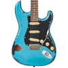 NEW!! Vintage V6 ICON Electric Guitar ~ Distressed Gun Hill Blue over Sunburst
