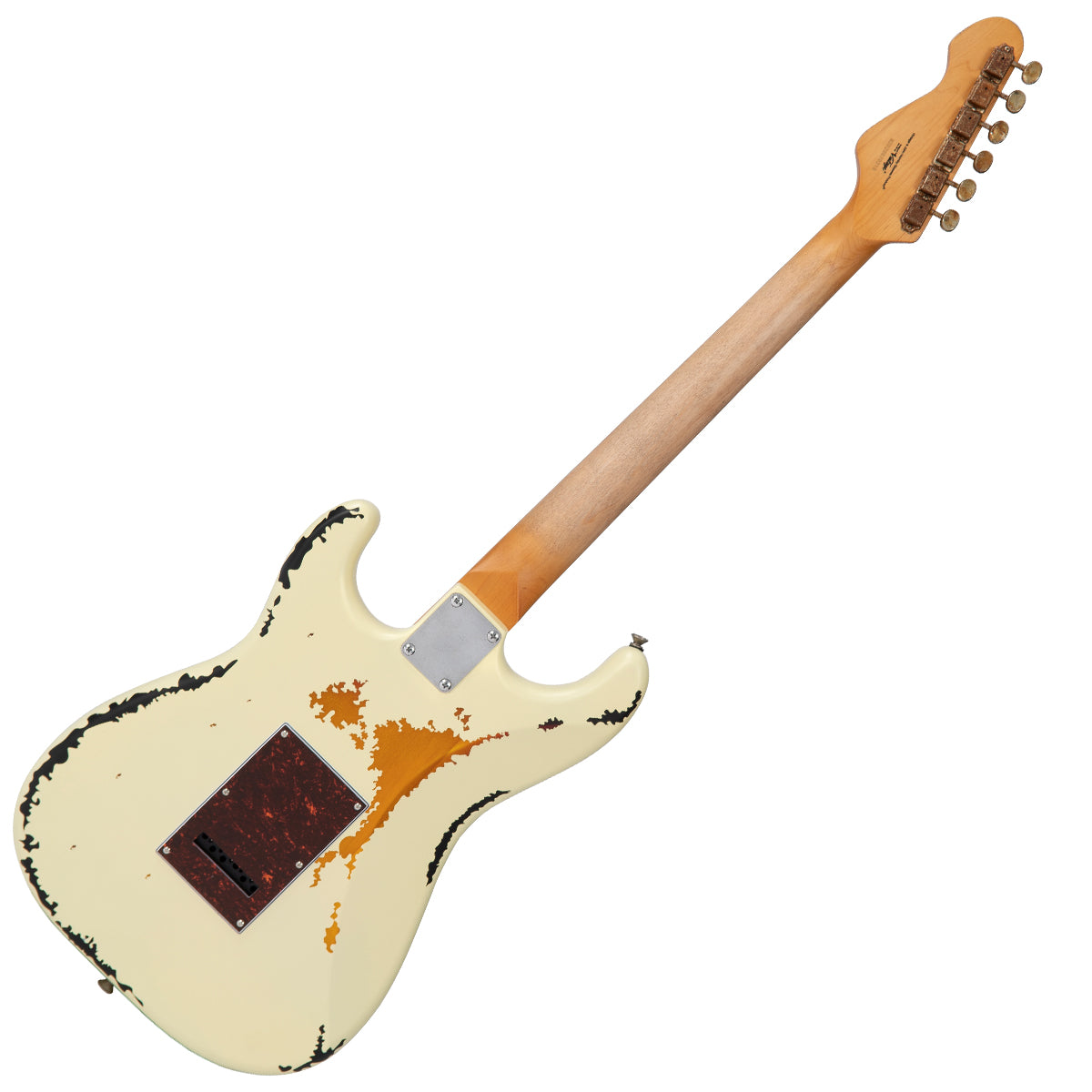 sende støbt købe NEW!! Vintage V6 ICON Electric Guitar ~ Distressed White over Sunburst –  Vintage Guitars