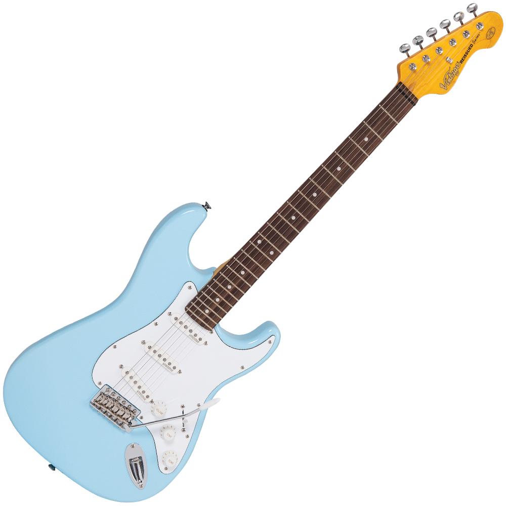 Guitarra elétrica vintage V6 relançada ~ Laguna Blue
